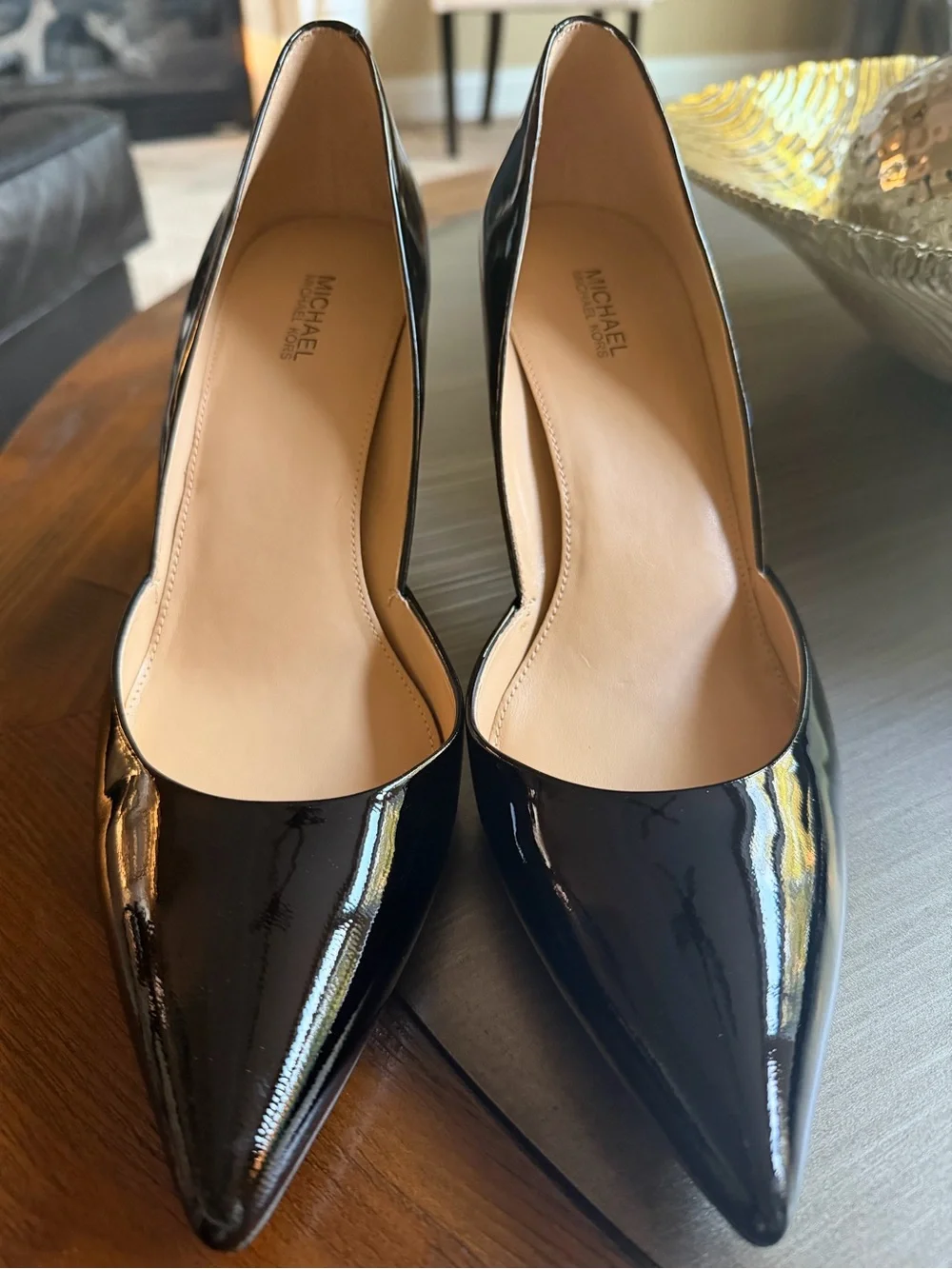 Michael Kors Ashby Black Patent Pointed-Toe Pumps